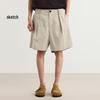CROQUIS Мужские летние повседневные шорты свободного кроя прямого силуэта средней длины 2025