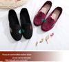 Women's Old Beijing Soft Sole Cloth Shoes, Non-Slip, Casual, Plus Size 34-42, Ideal for Spring and Autumn, Perfect for Middle-Aged and Elderly.