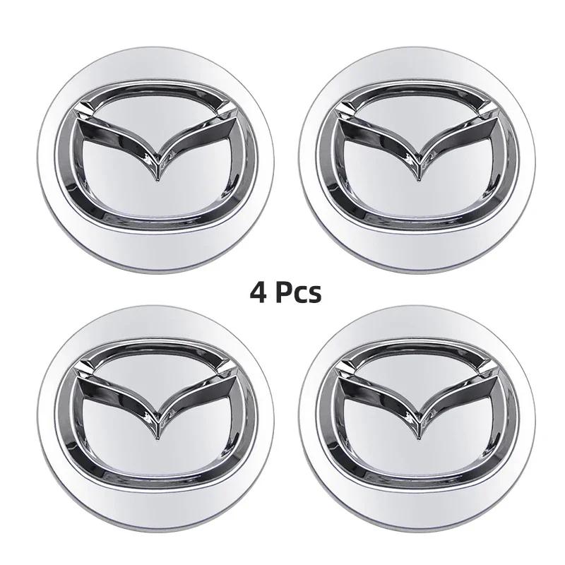 Для Mazda 4 шт. 56 мм Автомобильный значок Колпак колеса Ступицы Колесные диски Декоративные аксессуары для автомобиля Для Mazda 5 6 323 626 RX8 7 MX3 MX5 Atenz
