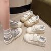 Velcro Versatile Little White Shoes Women's Summer New Round Head Lightweight Low-top Heightening Platform Sports Board Shoes