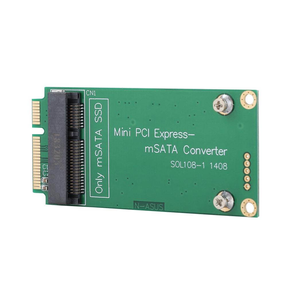 mSATA SSD to SATA Mini PCIE SSD Riser Card Adapter Converter for ASUS Laptop
