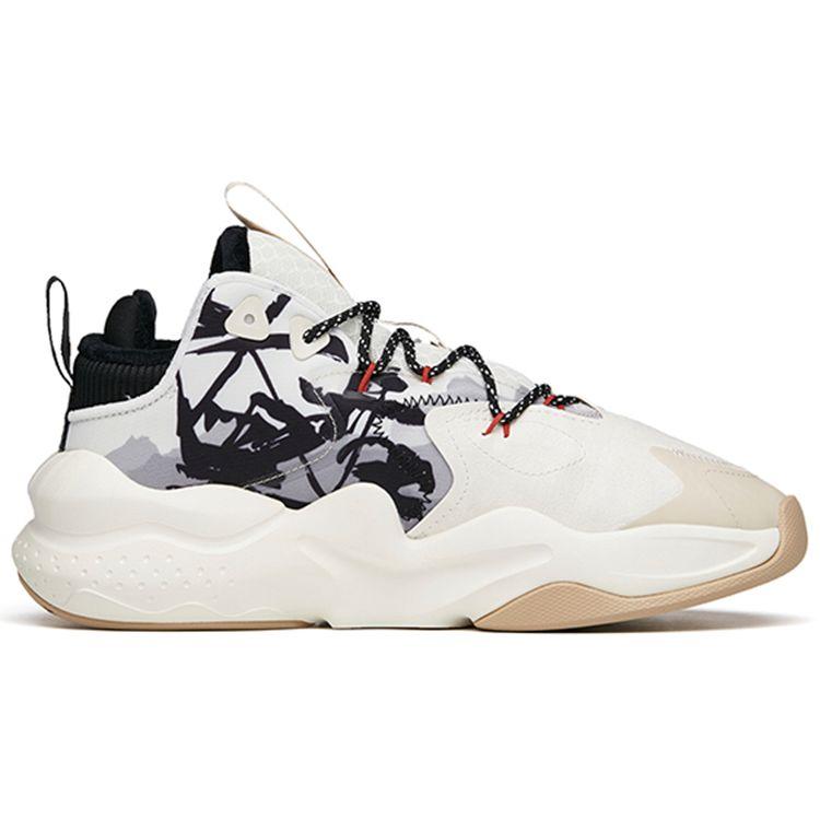 Anta Badass Weifeng Fleece Lined Wear Resistant Breathable Low Top Sports Casual Shoes Men Sneakers White Black Gray 112148901-4