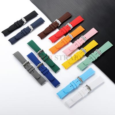 Ремешок 20 мм 22 мм для Swatch для Moonswatch с изогнутым концом, высококачественный силиконовый ремешок для часов, сменный браслет, спортивный ремешок для часов