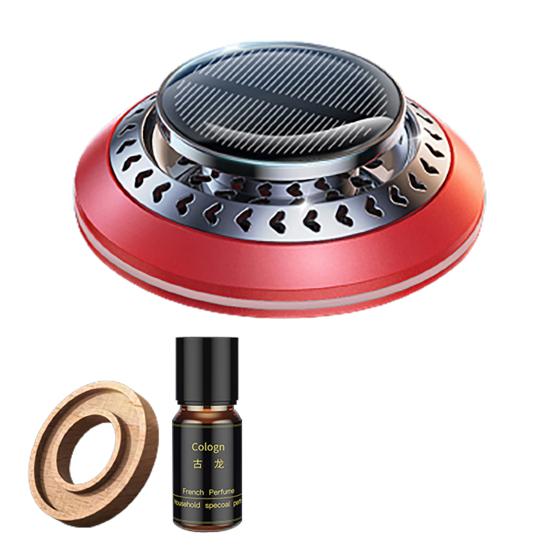 Автомобильный освежитель воздуха на солнечной энергии, длительный аромат, дезодорант, алюминиевый сплав, автоэфирное масло, ароматерапевтический диффузор, аксессуары для салона автомобиля