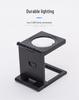 9005B 10x LED Light All-Metal Folding Magnifier with Scale for Cloth Measurement