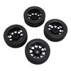 4PCS RC Rally Tires Fit for Tamiya TT01 XV02 70mm 1:10 Scale Plastic Nylon RC Car Wheel Hub Tire Black
