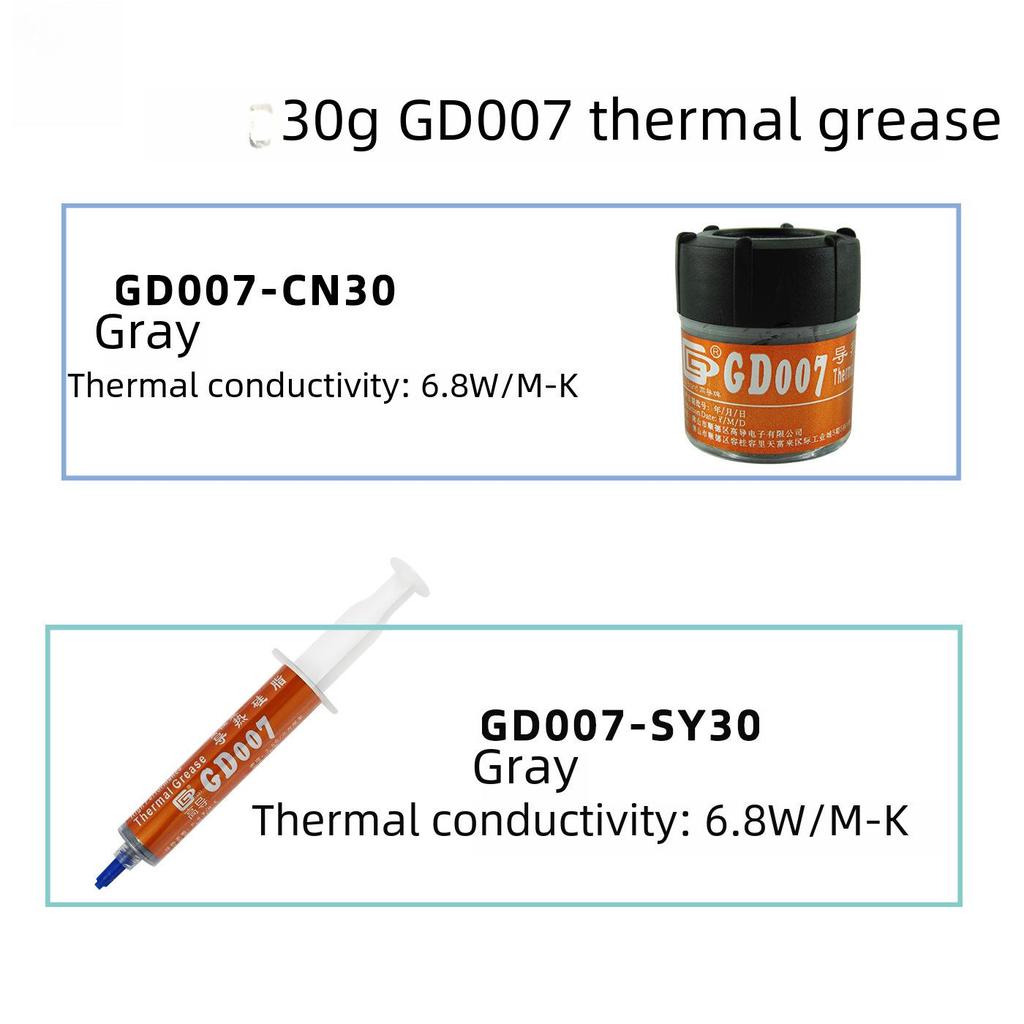 GD007 Высокопроводящая термопаста для ЦП/ГП, 1/3/7/15/30 г силиконовой пасты