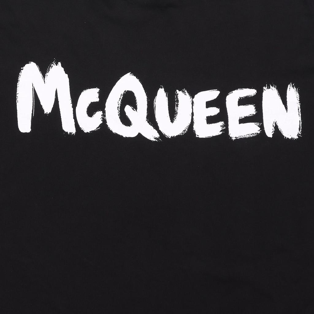 Мужской Alexander McQueen Вязаный с коротким рукавом Черный 622104QPZ570901