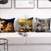 Rabbit Drinking Coffee cushion cover Best Home Office Coffee Pillow Sofa Printing Decoration Room Shop Car Nordic Simplicity Hit
