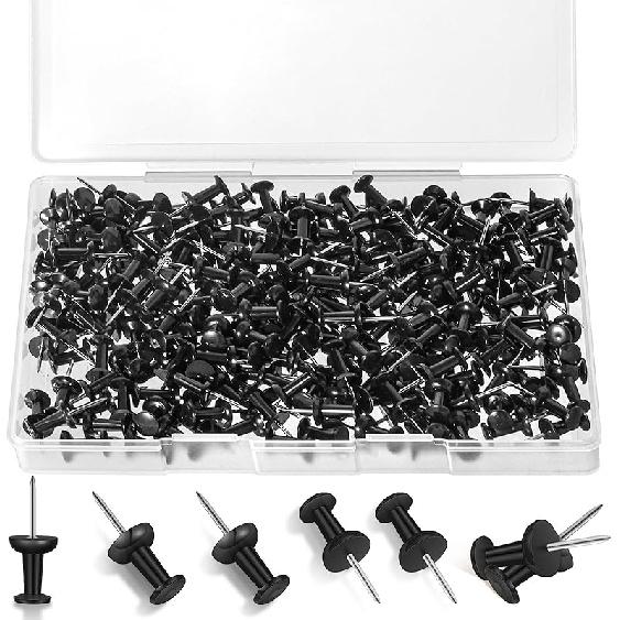 220 Count Gold Push P, Standard Plastic Head Steel Point Gold Thumb Tacks Decorative Push P for Cork Board Wall Hanging