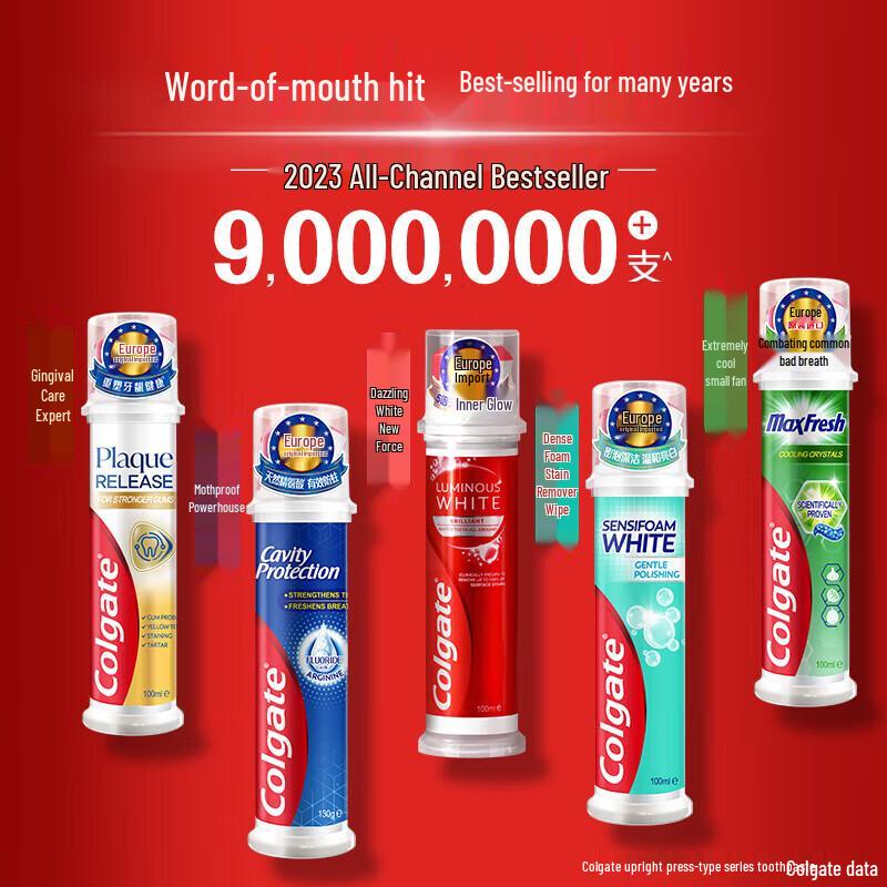 Colgate Европейская отбеливающая зубная паста, 4 шт. с помпой
