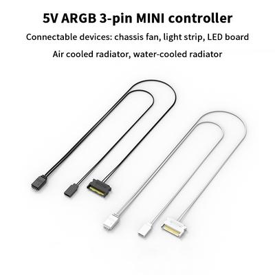 ARGB контроллер 5V 3Pin интерфейс SATA удлинительный кабель контроллер подсветки адаптер для ПК вентилятор кулер для процессора вентилятор светодиодная лента радиатор