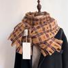 New Korean Version Scarves for Men and Women In Autumn and Winter, Checkered Couple Dual-purpose Warm and Windproof Scarf Shawl