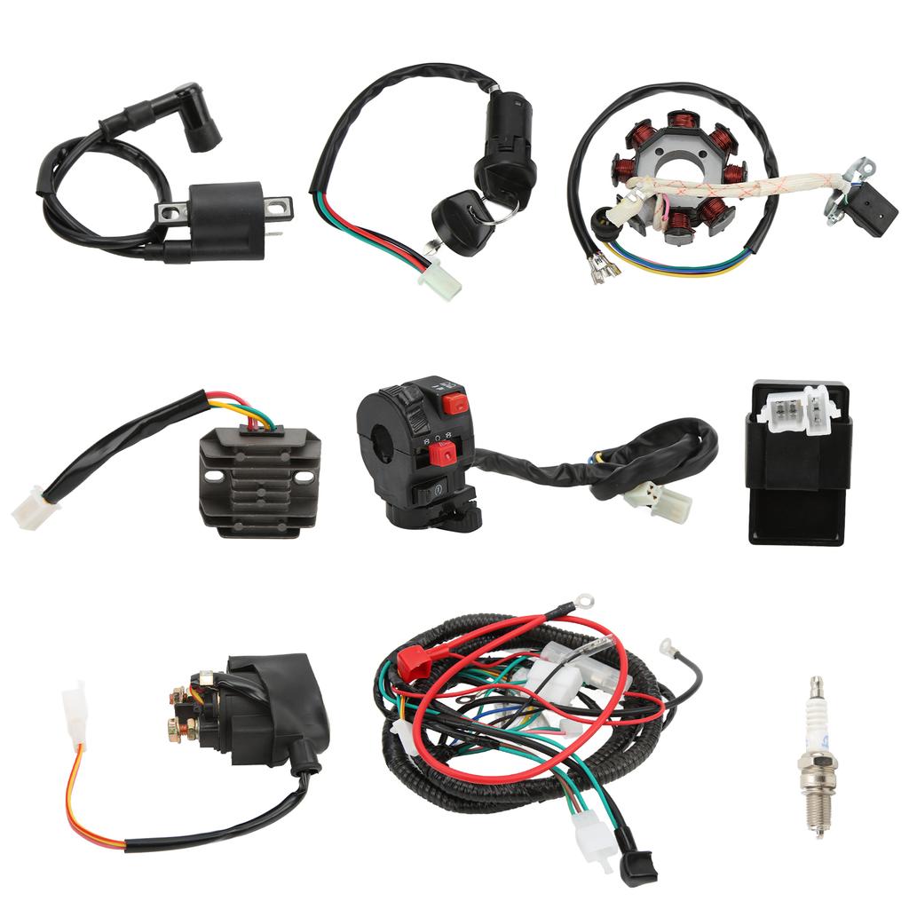 Комплект электрической проводки Соленоидный клапан Свеча зажигания CDI Регулятор Выпрямитель Комплект жгута проводов для квадроцикла 125 куб.см 150 куб.см 200 куб.см 250 куб.см