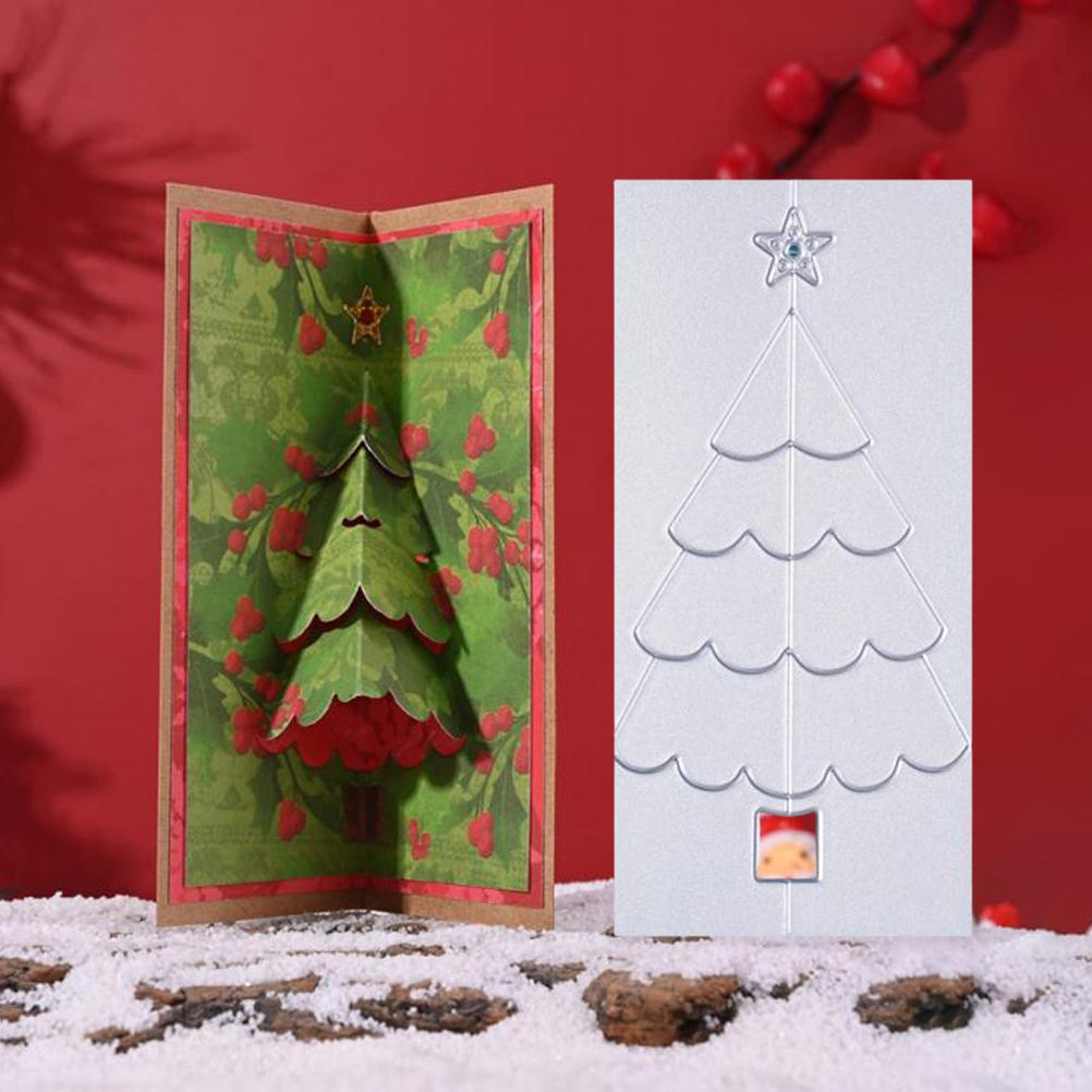Christmas Tree Metal Cutting Dies Stencil Carbon Steel DIY Scrapbooking Album Paper Card Template Mold Embossing Mold