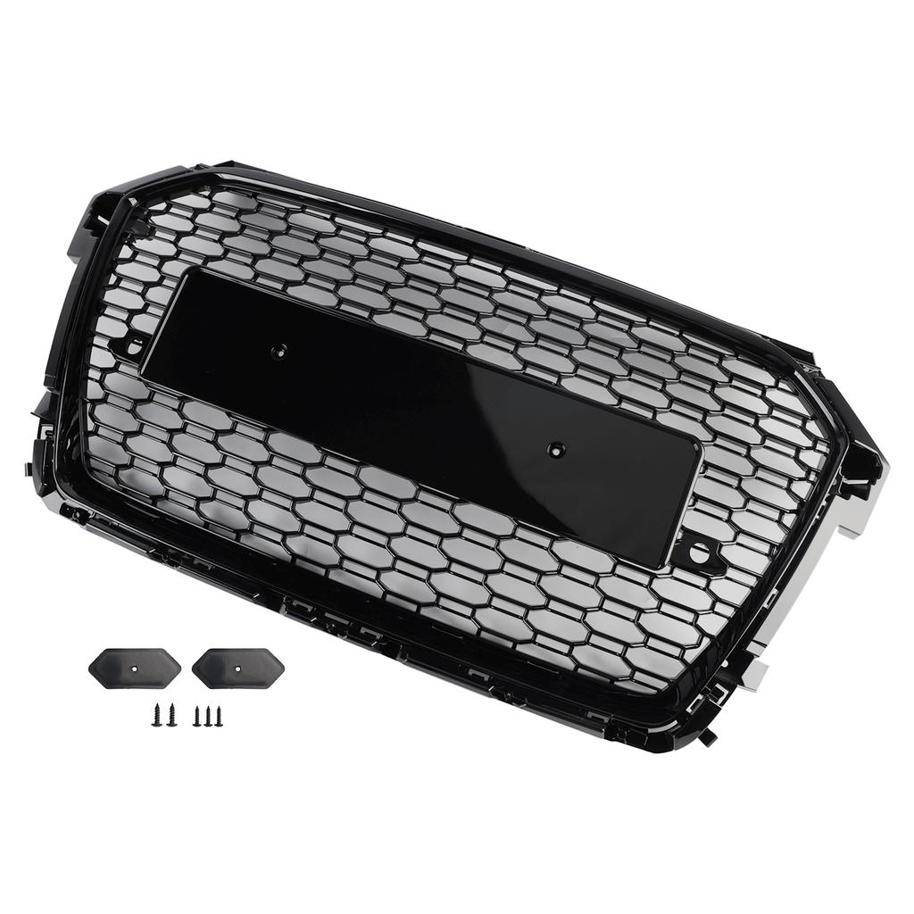 RS Style Honeycomb Bumper Grille Fit A1 S1 8X Facelift 2016-2019 Black