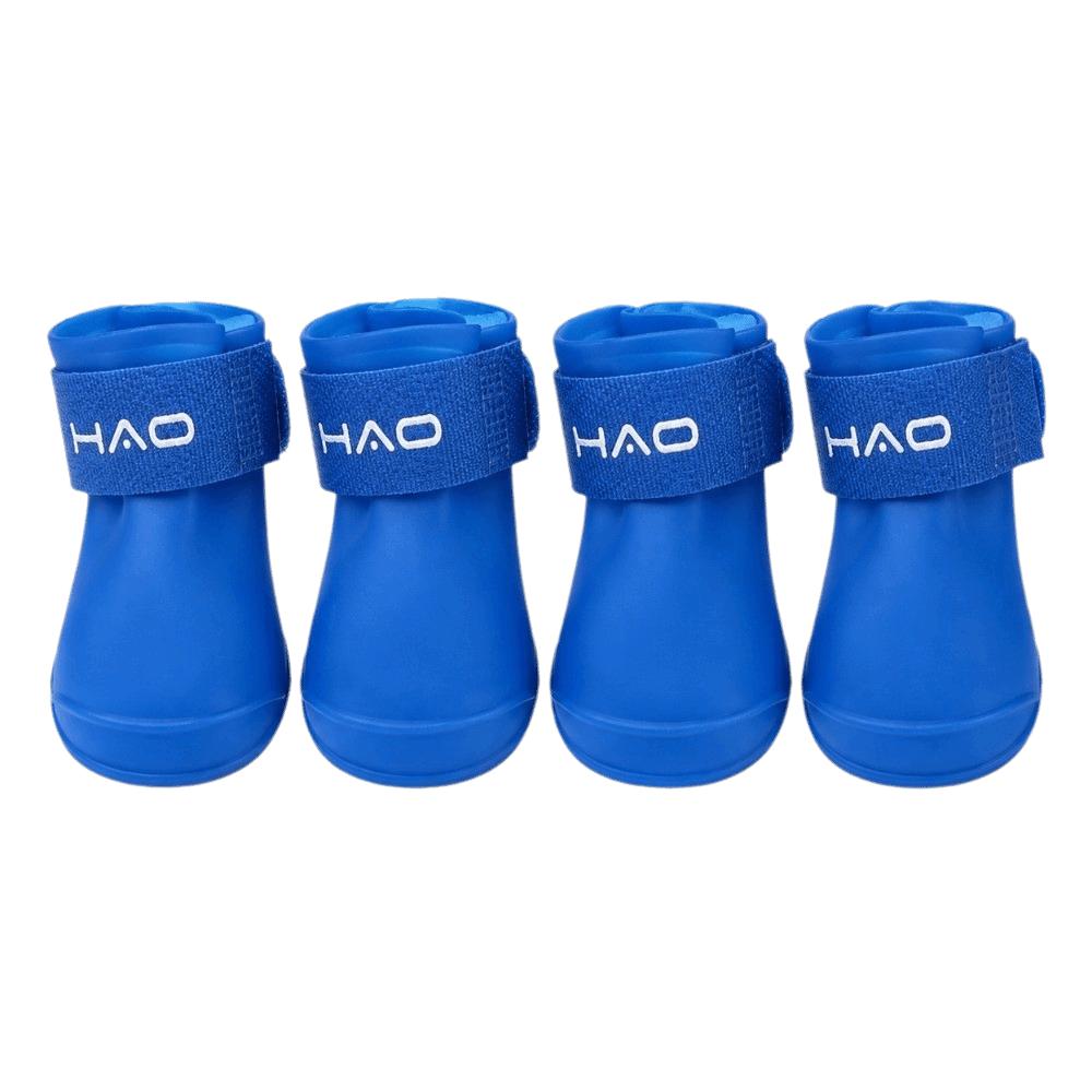2pairs Waterproof Dog Rubber Boots Anti-slip Cat Puppy Foot Cover Portable Pet Shoes Outdoor