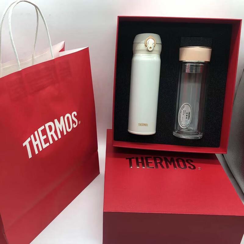 Thermos Набор: Термос 500 мл и стеклянный стакан с двойными стенками