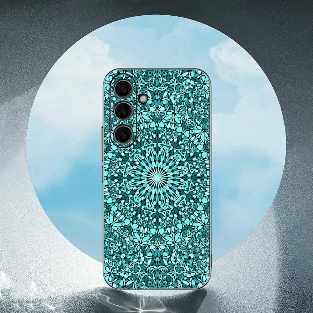 Роскошный Черный Чехол Для Телефона С Узором Цветок Мандалы Для Samsung Galaxy S23 S24 S25 Ultra S22 Plus S21