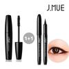J.Mu 1+1 Smudge-free Eye + Mascara Eyeliner Mascara, Curlon Mascara + Brush Black, 1 Piece