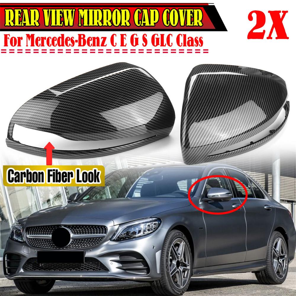 Накладки на зеркала под карбон для Mercedes Benz W205 X253 W213 W222 2016-2020