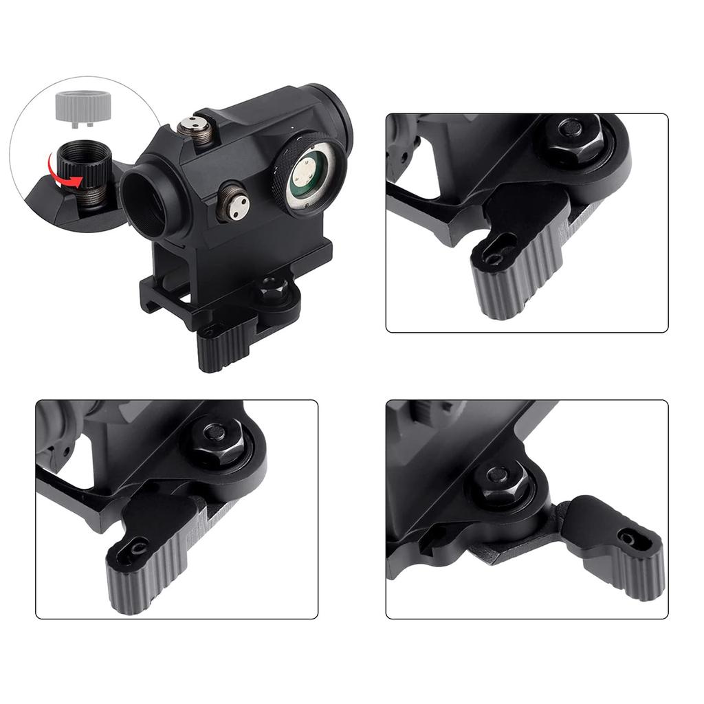 FOCUHUNTER 1x24 Magnification Monocular Camera Finder Red Dot Sight Riflescope with Lens Cap and Mount Adapter, Compact Telescope