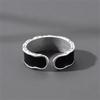 Модное 925 серебряное кольцо, мужские аксессуары для указательного пальца, ретро индивидуальное черное кольцо для мужчин, ювелирные изделия открытого размера
