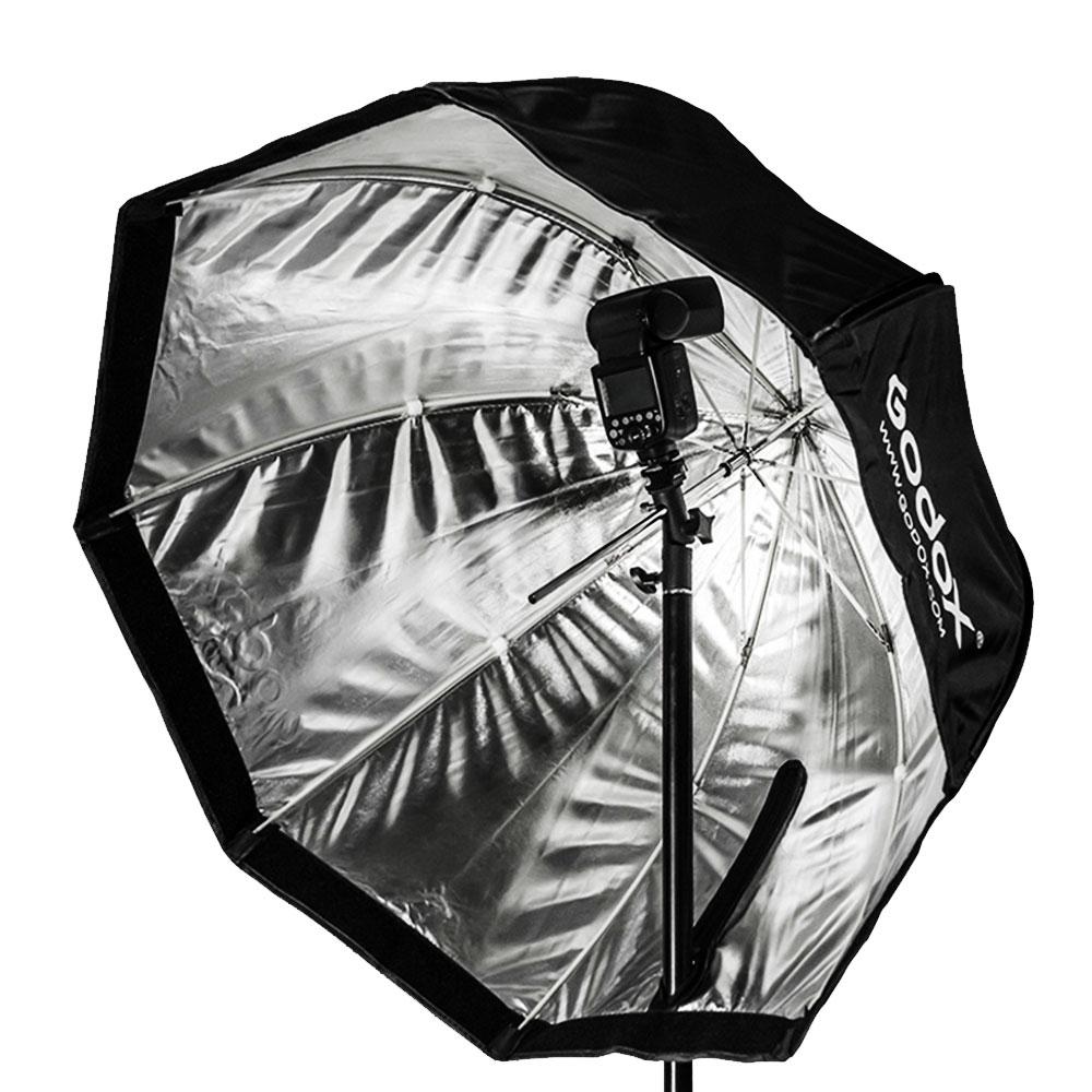 Godox Portable 120cm 47" Umbrella Octagon Softbox with Honeycomb Grid,2.8m Light Stand,Holder Bracket for Flash Speedlight