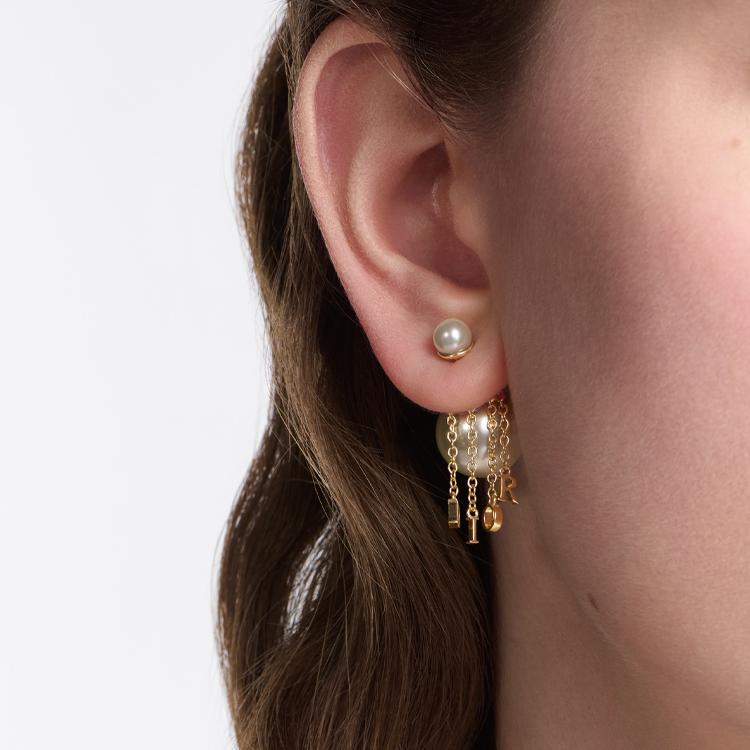 Dior Logo Metal Earrings Women earrings Gold E3310WOMRS