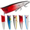 1 шт. рыболовные приманки Topwater Popper Bait 10,5 см 23 г жесткая приманка искусственные воблеры пластиковые рыболовные снасти с крючками № 6