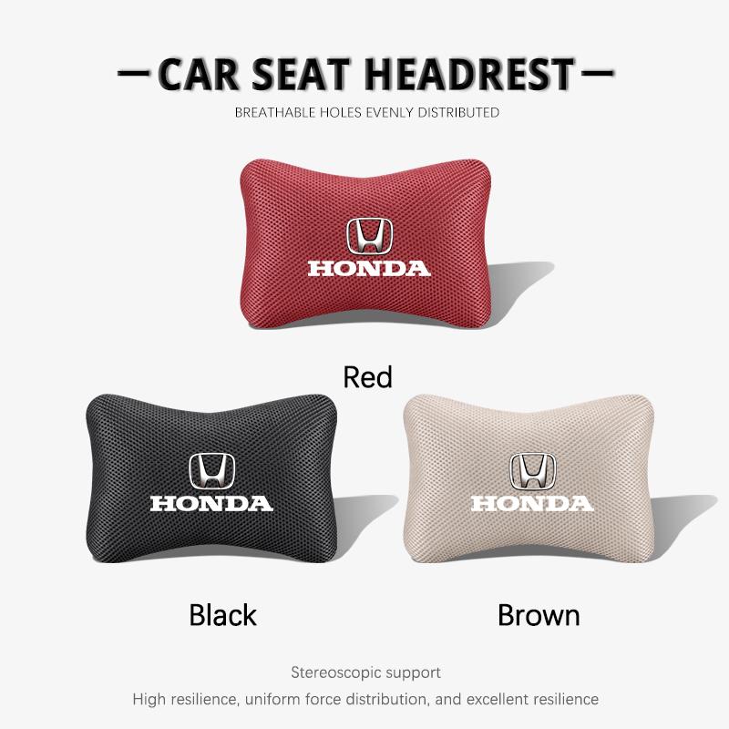 TQDX8 1Pcs Car Breathable Ice Silk Headrest Auto Neck Support Pillow For Honda Civic Accord Crosstour Spirior Odyssey Avancier UR-V