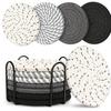 8Pcs Trivets Set for Hot Dishes Cotton Woven Pot Holders Heat Resistant Hot Pads Non-Slip Kitchen Table Protector for Counter