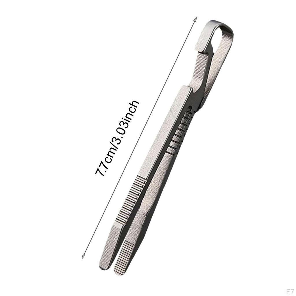 Пинцет из титанового сплава для бровей, брелок, многофункциональный, маленький, для выживания