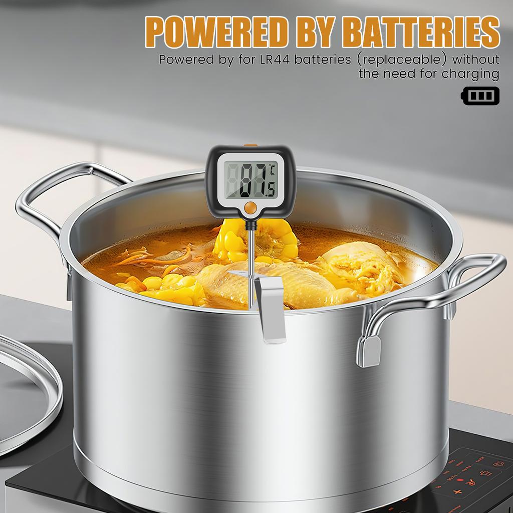 1/2 шт. Кондитерский термометр Термометр для фритюрного масла с зажимом для кастрюли Кухонные термометры для приготовления пищи, для жарки, для приготовления конфет