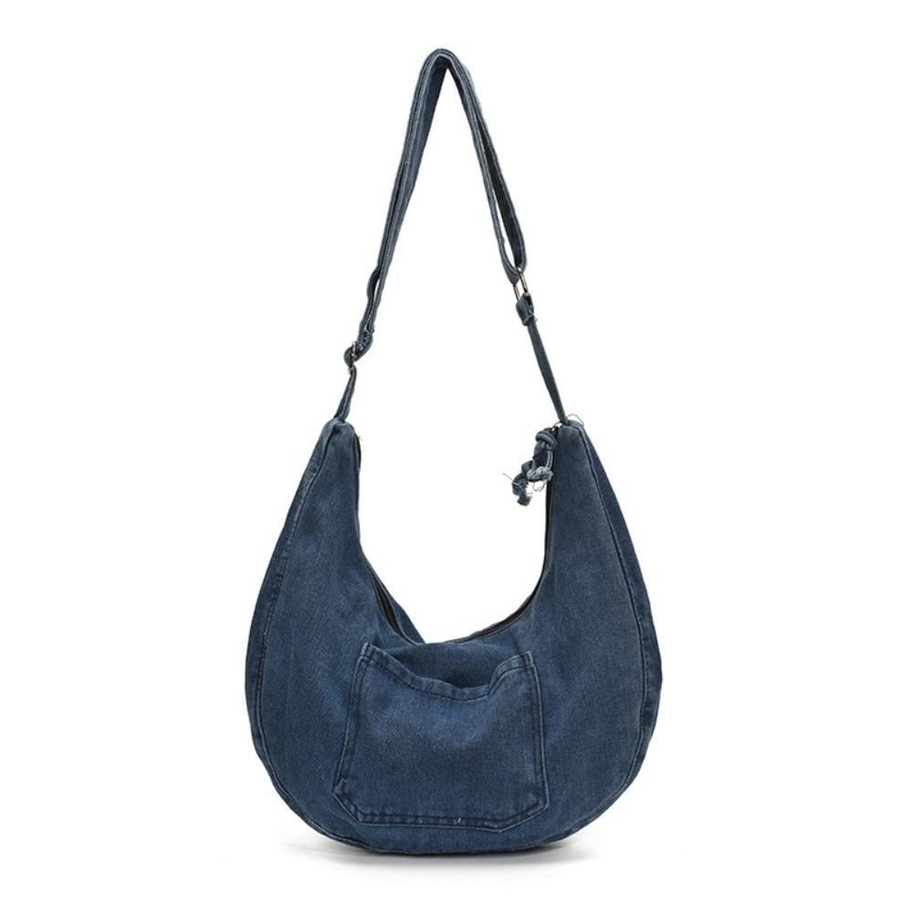Versatile Denim Shoulder Bag Vintage Satchel Bags Casual Cross Body Bag Girls