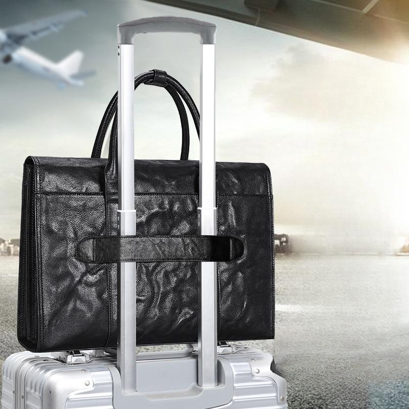 Мужская сумка из натуральной кожи Мужская сумка-портфель из натуральной кожи большой вместимости