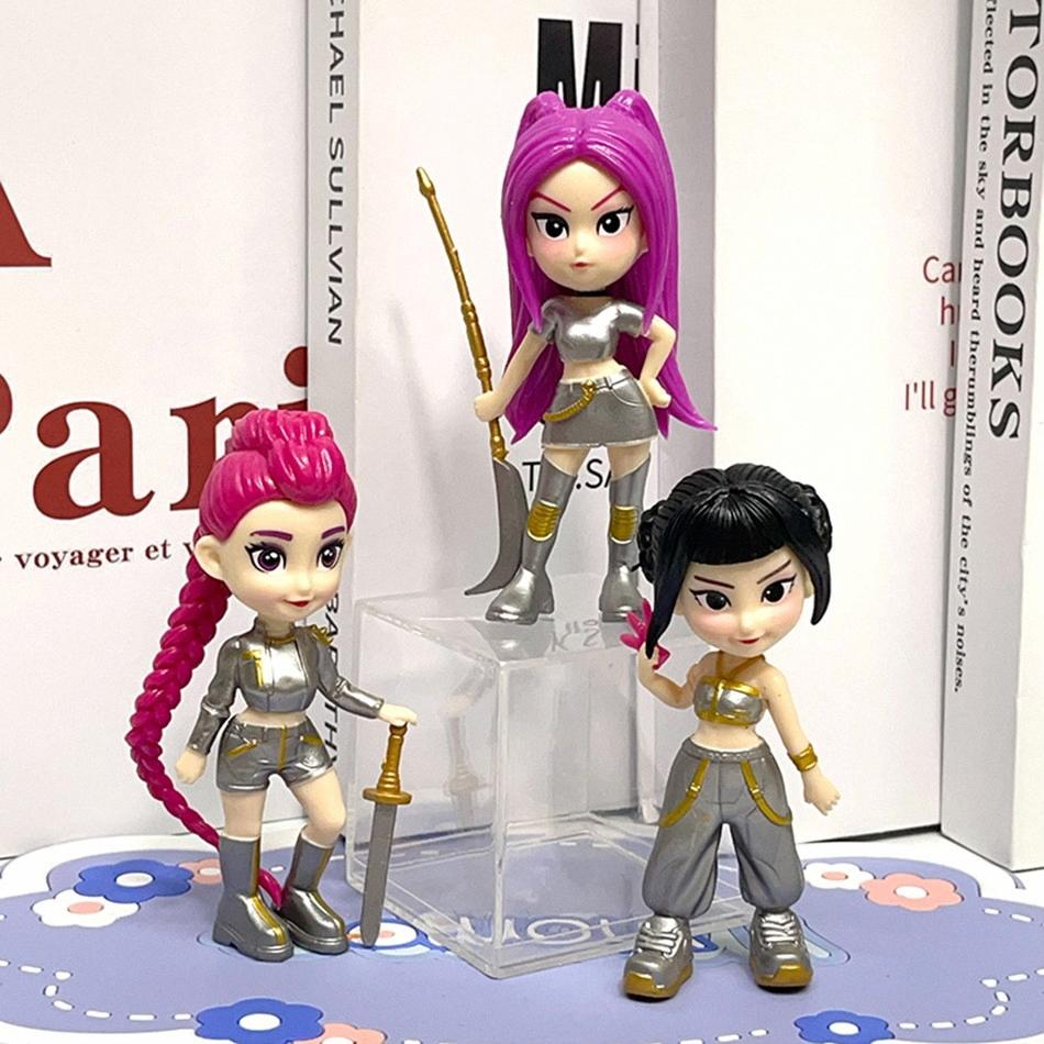 6 шт./Набор K-pop Фигурка Охотников на демонов Игрушка Мультяшная Руми/Мира/Зои Фигурка ПВХ Настольное украшение Модель Кукла Игрушка Подарок для фанатов