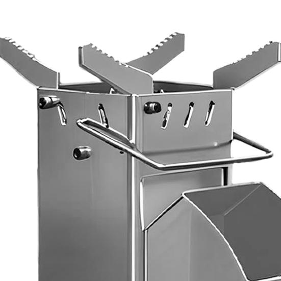 Дровяная походная ракетная печь для кемпинга, для пеших походов, путешествий, пикника, барбекю, из нержавеющей стали, портативная дровяная печь