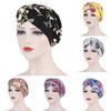 Women Floral Braid India Hat Muslim Ruffle  Chemo  Turban Wrap Cap