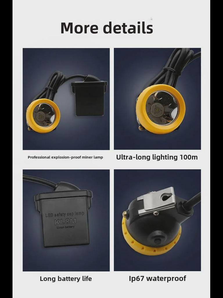 Светодиодный фонарь для горнодобывающей промышленности, устанавливаемый на голову: Прочный, долговечный фонарь для подземных и безопасных работ