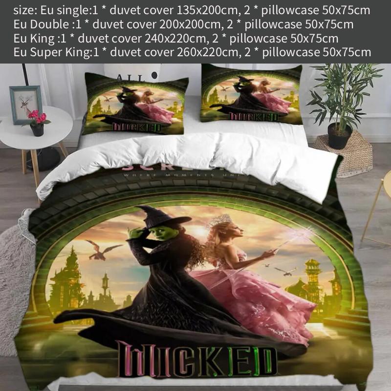Wicked The Printed Bed Duvet Cover Pillowcase Three Piece Set For Kid Room