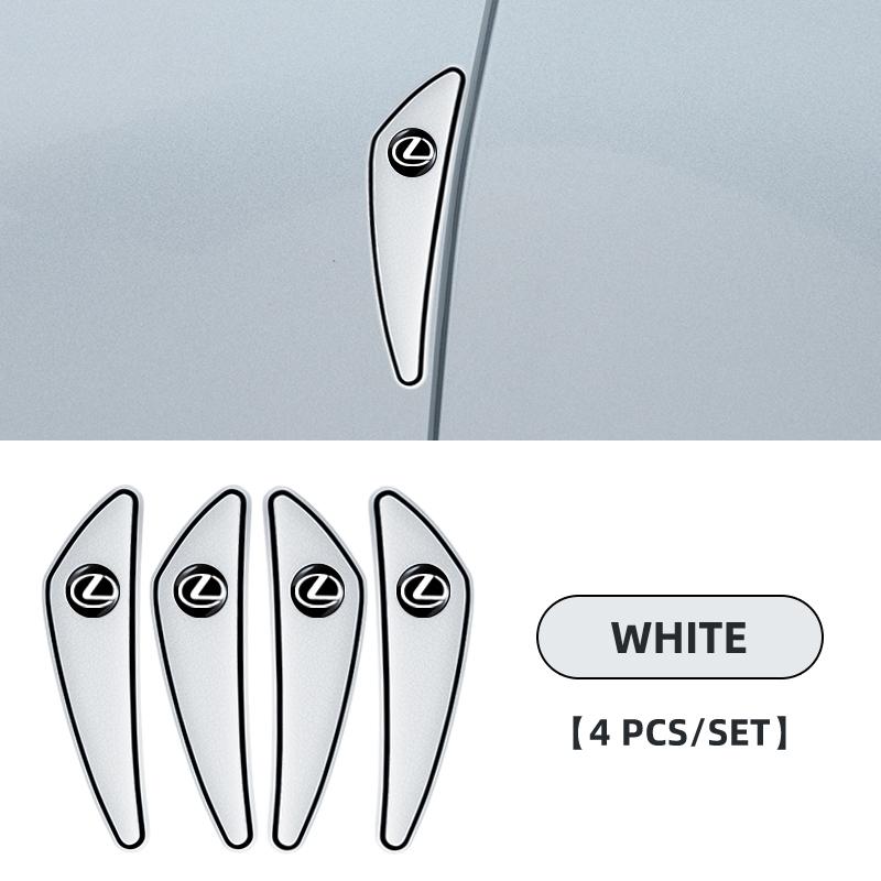 4pcs Car Logo Bumper Anti-Collision Strip For Lexus F-SPORT ES RX NX LS UX LM LX GX LC RZ IS CT GS RC HS SC TX L Accessories