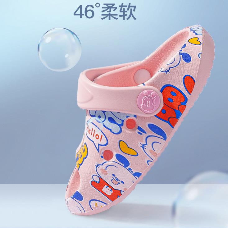 Детские тапочки, садовая обувь для мальчиков и девочек, легко надевать и снимать, пляжная обувь, сандалии с героями мультфильмов