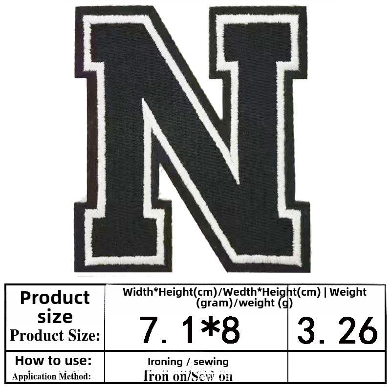 Вышитый алфавит и цифры нашивка на рукаве из джерси