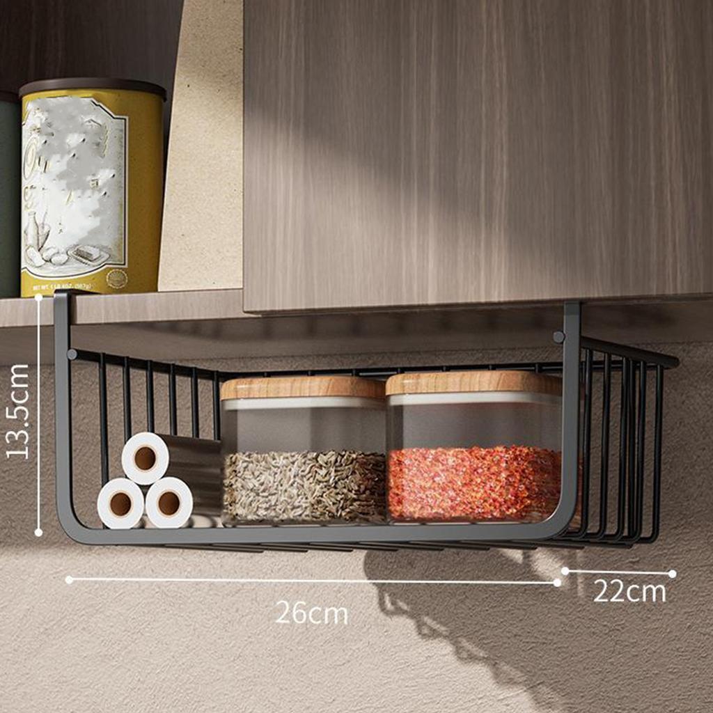 Under Shelf Storage Basket Multipurpose All Metal Under Shelf Wire Basket for Kitchen Office Pantry
