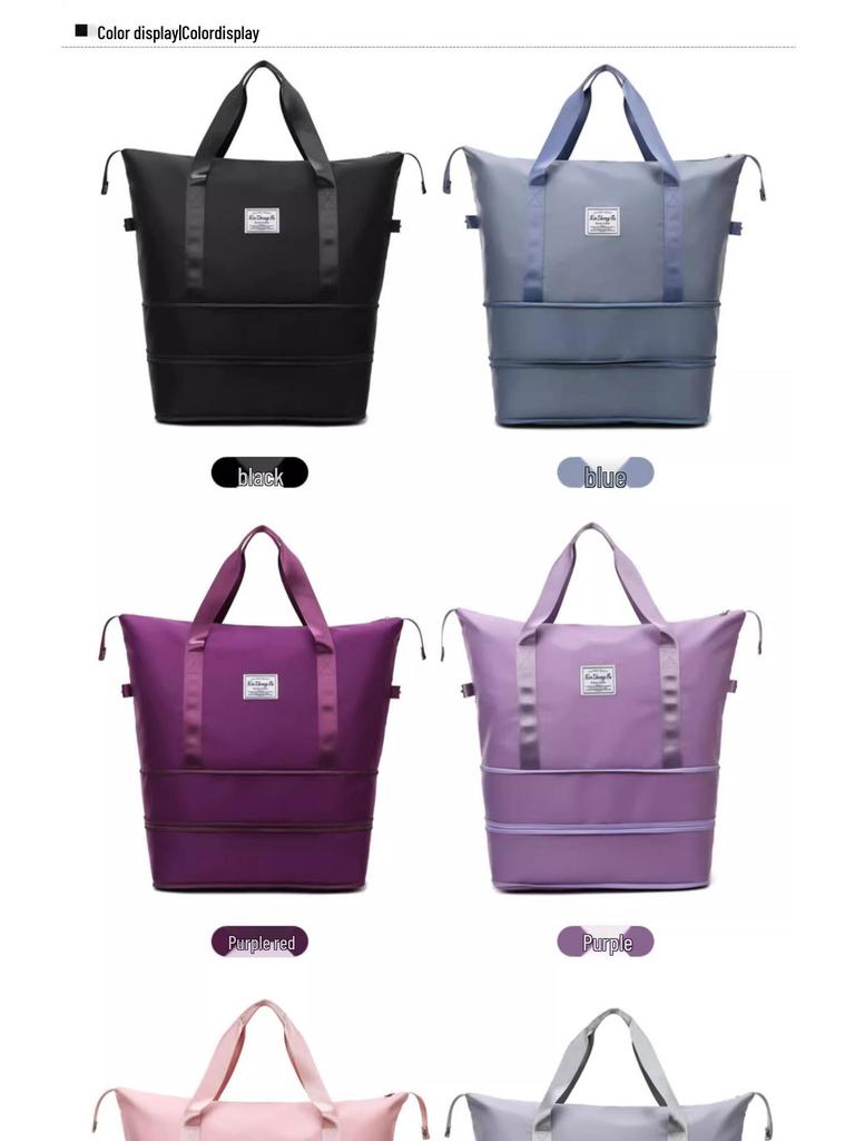 Expandable Water-Resistant Sports Bag with Wet/Dry Separation for Travel & Outdoor Activities