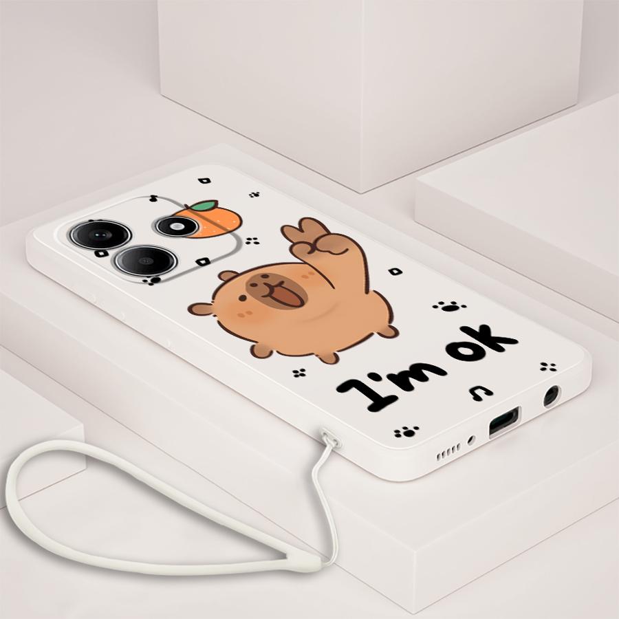 I'm Ok Capybara Phone Cover Case for Xiaomi Redmi Note 15 Pro Plus 9 14 Note 14 13 12 8 10 Lite 11S 9S 12S 11