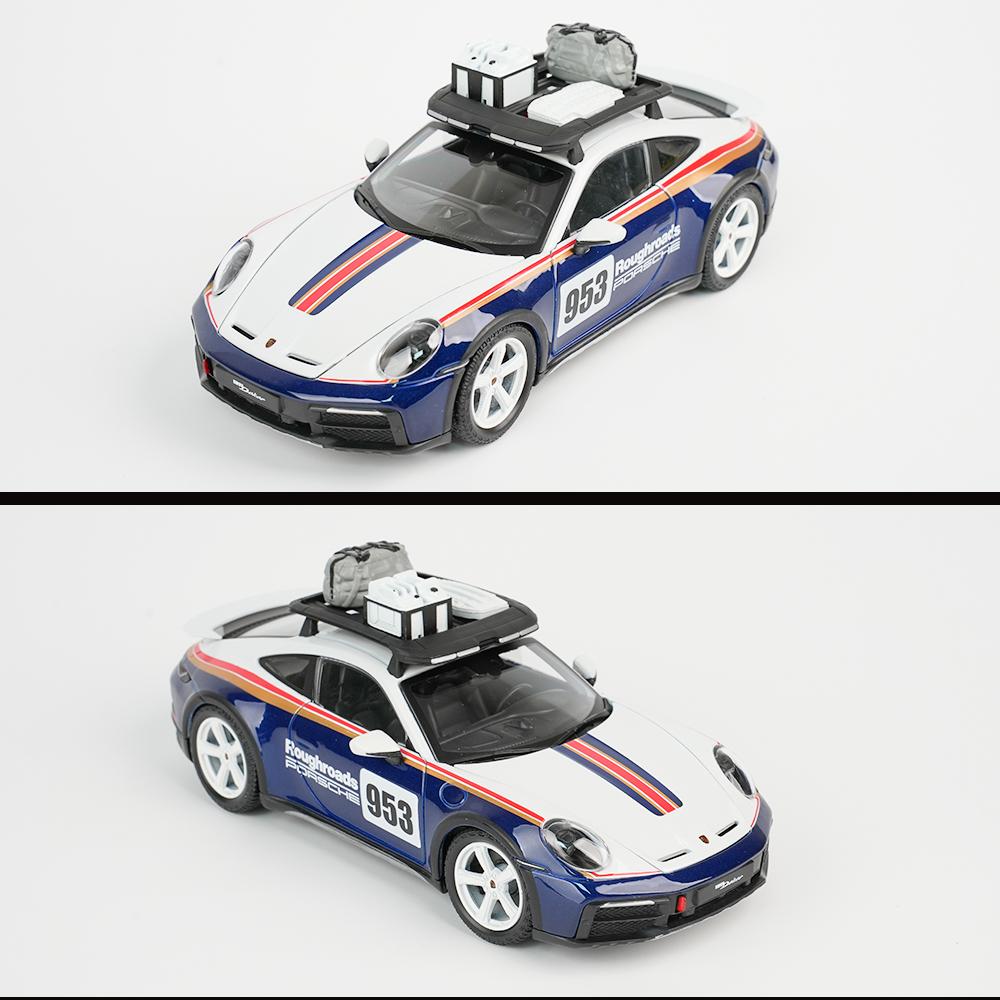 Ббураго 1:24 Porsche 911 Dakar Спортивный автомобиль Статические литые под давлением транспортные средства Коллекционная модель автомобиля Игрушки