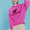 Li-Ning X Disney Toy Story Strawberry Bear Cartoon Print Plush Loose Pullover Sweatshirt Women Tops Dragon-Fruit AWDR758-1