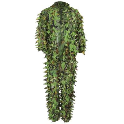 Зеленый Дикий Камуфляжный Костюм Ghillie 3D Лист Куртки и Штаны Комплект Одежды Для Охоты